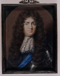 Porträtminiatur von Christopher Monck, 2. Herzog von Albemarle (1653-88), 1680